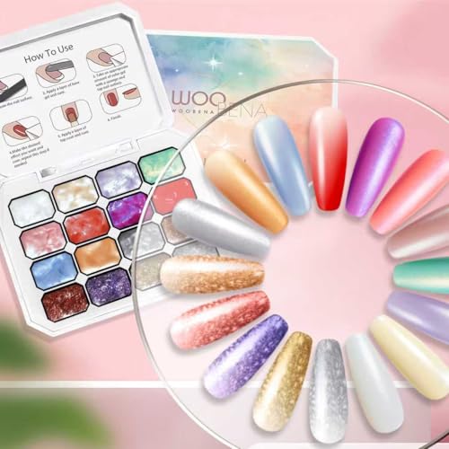 Set de esmaltes en gel con 16 colores degradados miniatura 4