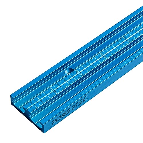 POWERTEC 71665 36" Double-Cut Profile Universal T-track with Predrilled Mounting