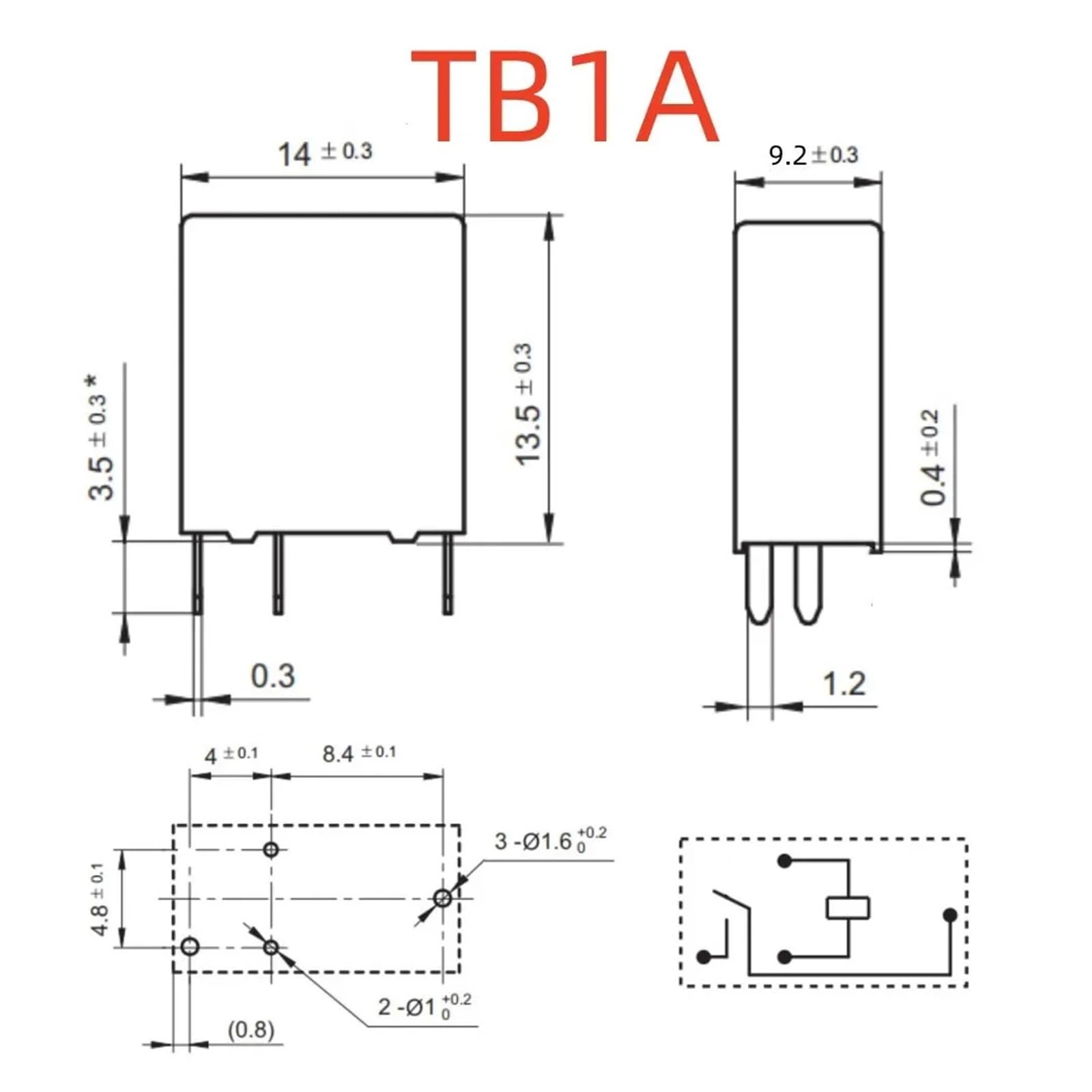 THKCTOXF 1Pcs TB1-225M ; TB1-160ML1 (TB1A-12V-25A) Relay 4pins(TB1 