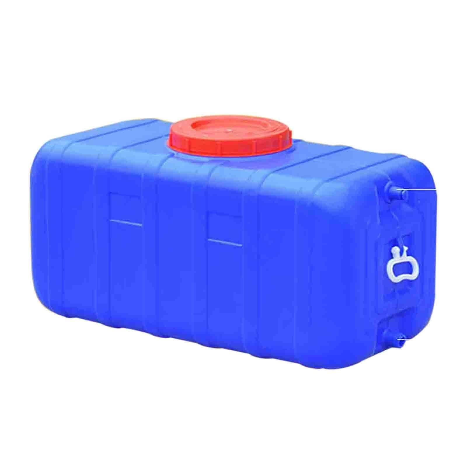 LICOME Plastic Rectangular Water Tank 48L/80L/110L/160L/200L/340L Thickened HDPE Outdoor Storage Tank with Lid(Blue,160L)