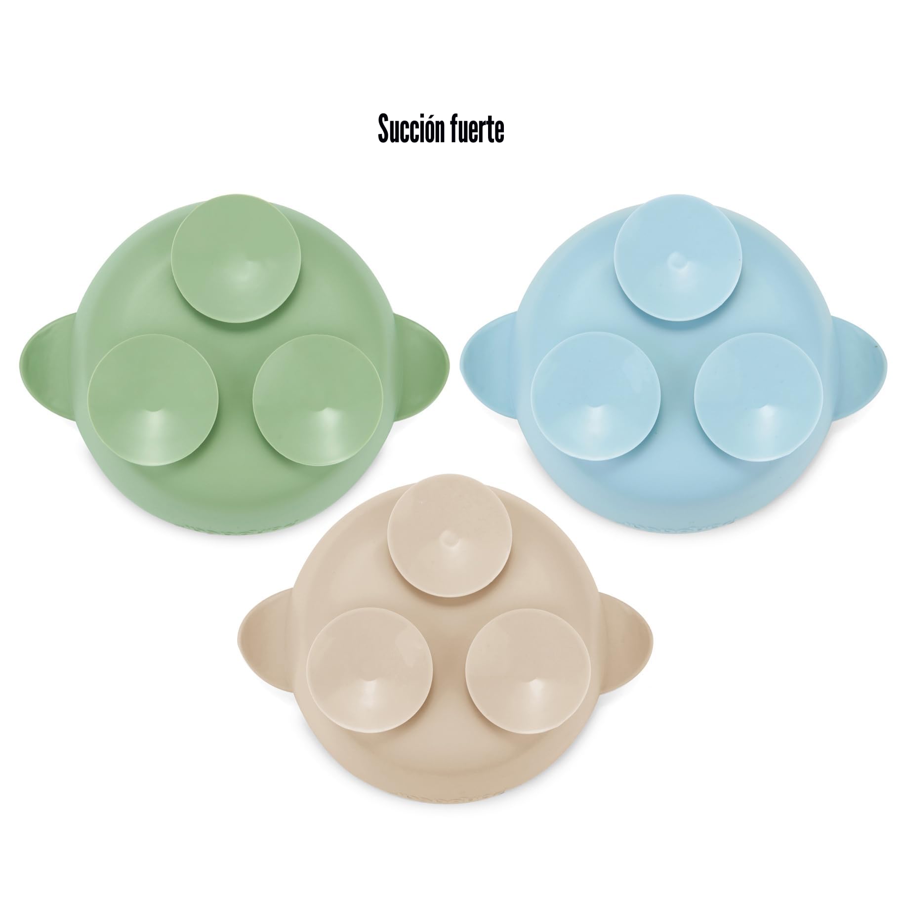 PandaEar Tazones Infantiles con Ventosa de Acero Inoxidable, Paquete de 3, Cuencos Antideslizantes con Funda de Silicona para Bebés, Niños y Niñas Pequeños, irrompibles y sin derrames (Azul)
