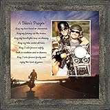 Crossroads Home Décor A Biker's Prayer, Gift for Motorcycle Riders, Inspirational Bike Picture Frame, 6439BW