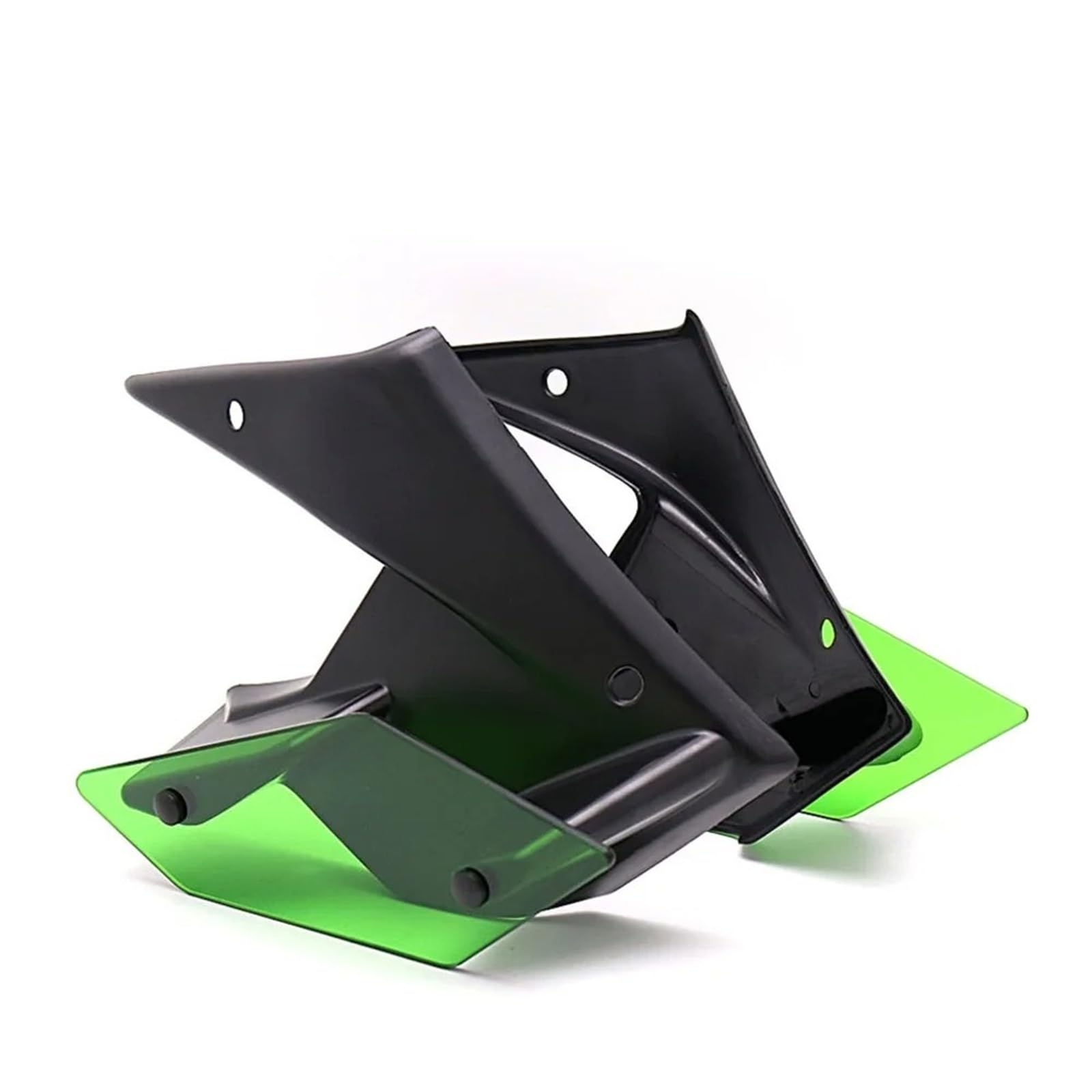Alerón Motocicleta para para Z900 2020 2021 Piezas De Motocicleta Lado Downforce Desnudo Spoilers Winglet ala Fija Carenado(Green)