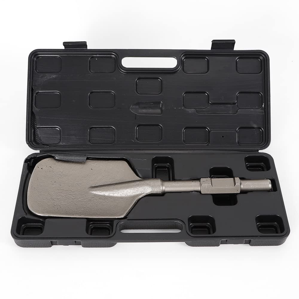 SDS HEX Ciseau à pelle 135 x 440 mm Burin à asphalte pour marteau de démolition, idéal pour enlever le béton et la maçonnerie