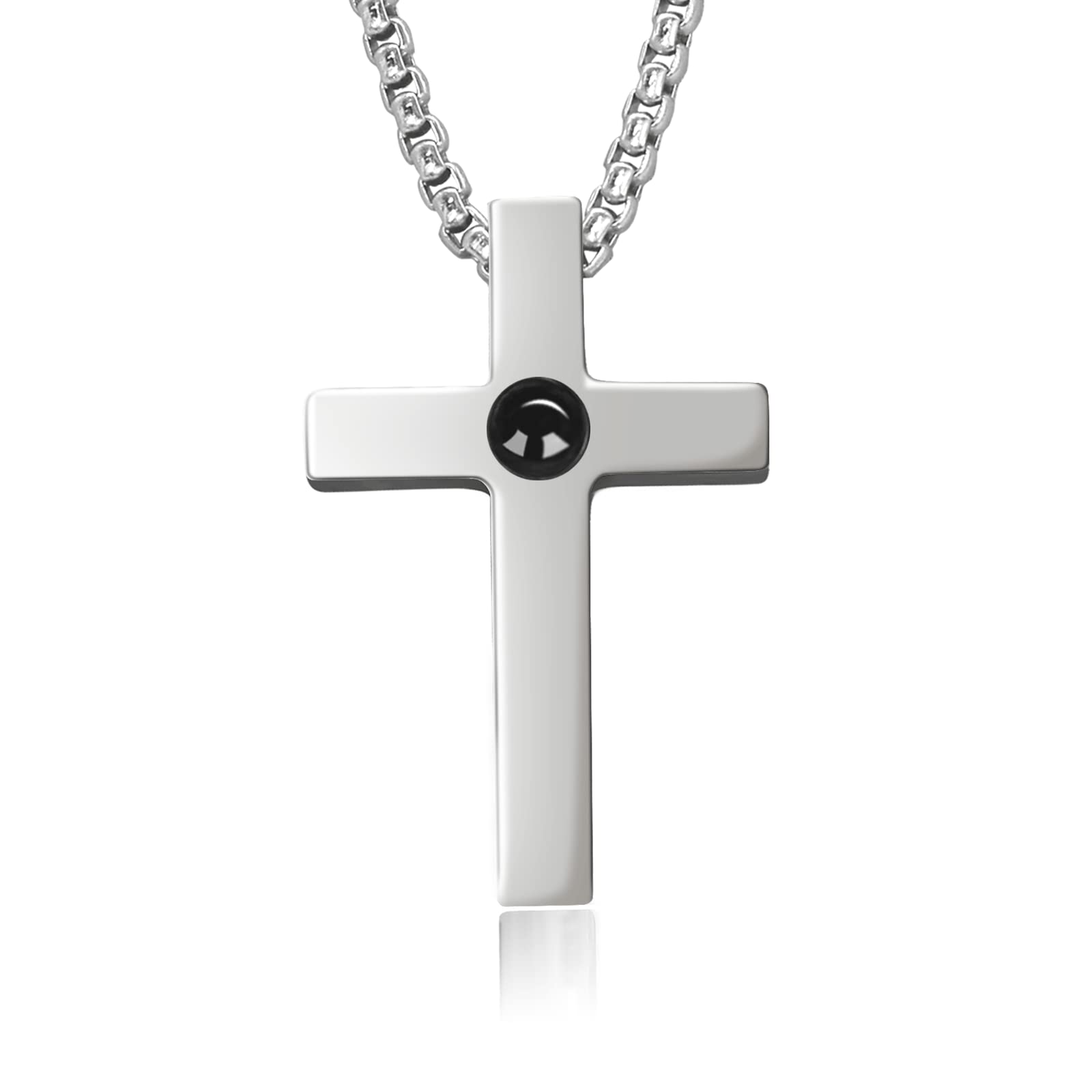 CofestCollar de Proyección de Imagen Personalizado Foto Cruz Collar Colgante, Personalizado Hombre Mujer Pareja Foto Cruces Collares, Faith Hope Amor Collar Cumpleaños Boda San Valentín Regalos