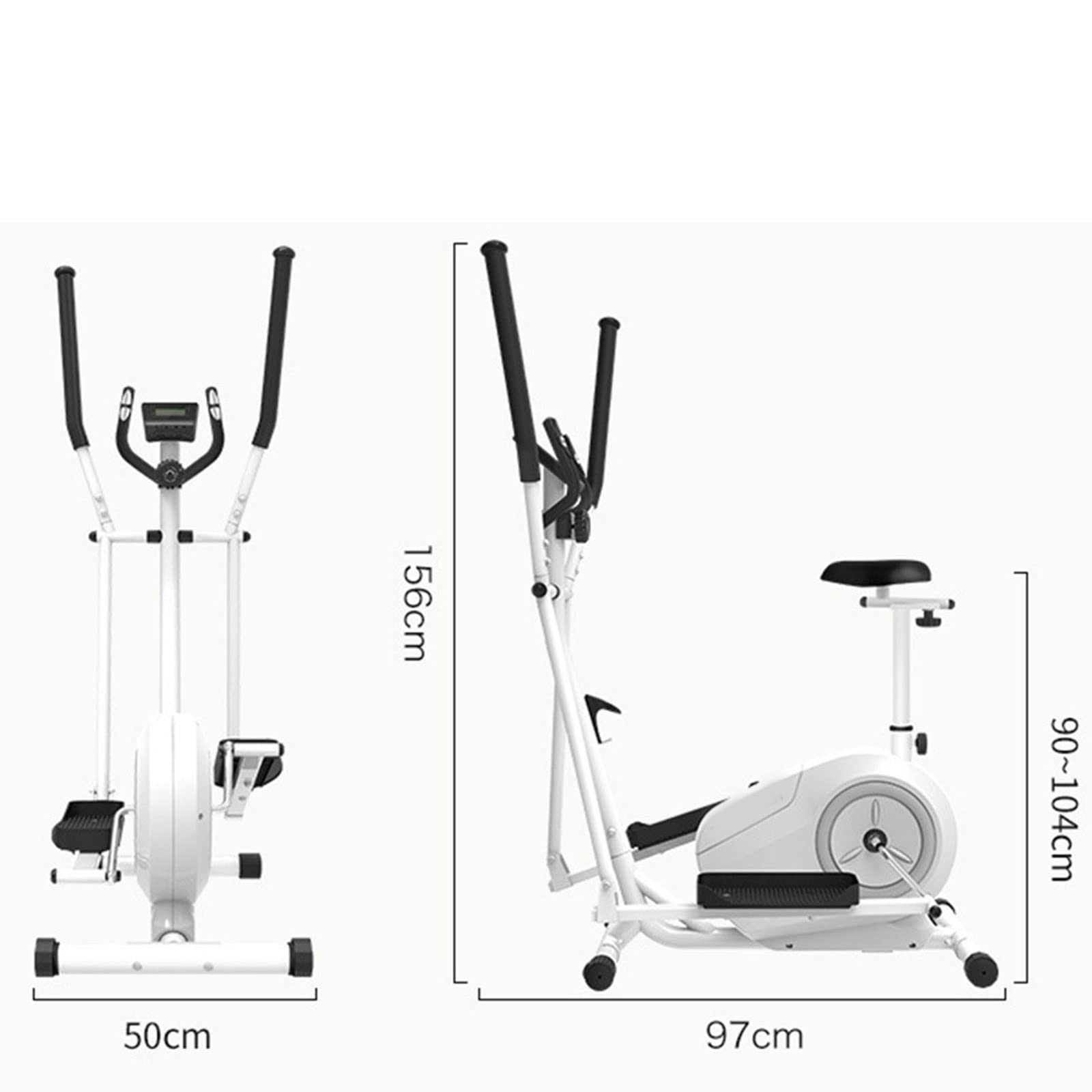 Máquina elíptica de Entrenamiento Cruzado para Gimnasio en casa, Instrumento elíptico de Paso silencioso magnético para Interiores, Mini máquina elíptica Comercial para Caminar en el Espacio