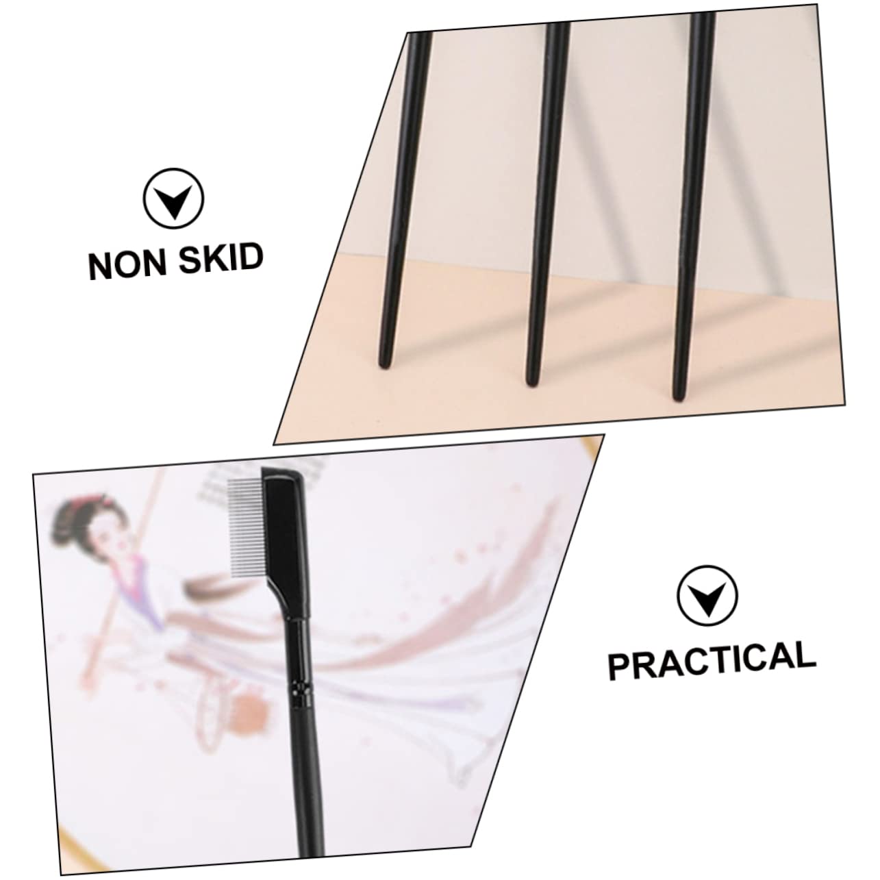 Balacoo 2sets Dense Teeth Eyebrow Lash Comb Tool Lash Curler for Shaping Brow Spoolies for Eyebrows 2pcs*2