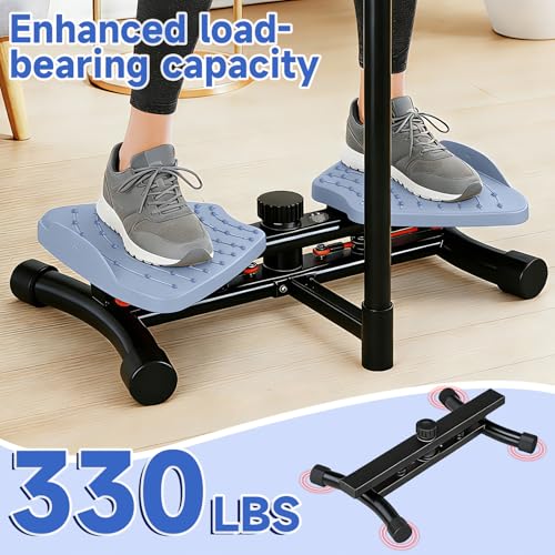 Image of Waist Twister Machine Exercise with Handlebar, Ab Twister Board with Phone Holder, 330lbs Capacity, Workout for Slim Waist and Core Ab Exercise, Ultra-Quiet Home Gym Equipment for Women Men