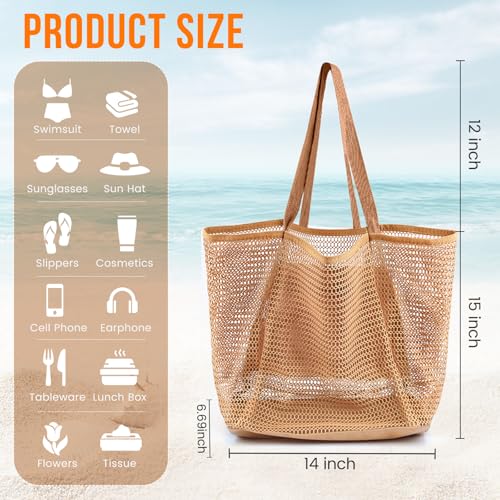 HOHOM Mesh Beach Tote Bag
