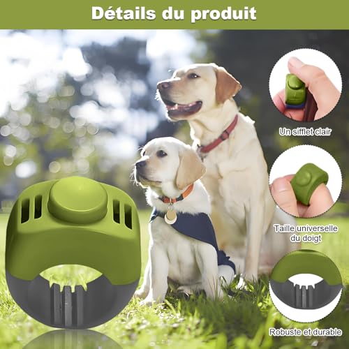 huoanpo 2X Klicker Hund (19mm/21mm) in Grasgrün und Grau – Praktisches Hundetraining-Zubehör als Fingerring-Clicker Hund für Hunde-, Katzen- und Pferdetraining.