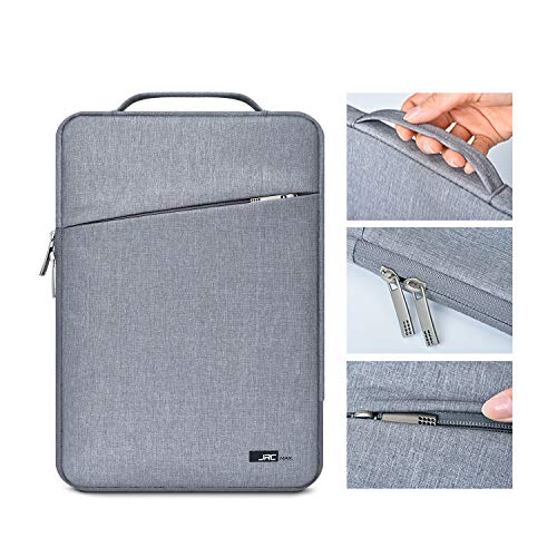 JRCMAX Premium 14 Inch Laptop Sleeve Case Compatible with MacBook Pro 15" and Microsoft Laptop 3 15",14" ThinkPad/HP/DELL/ASUS Laptop, Water Repellent Vertical Protective Case Cover with Pocket-Gray