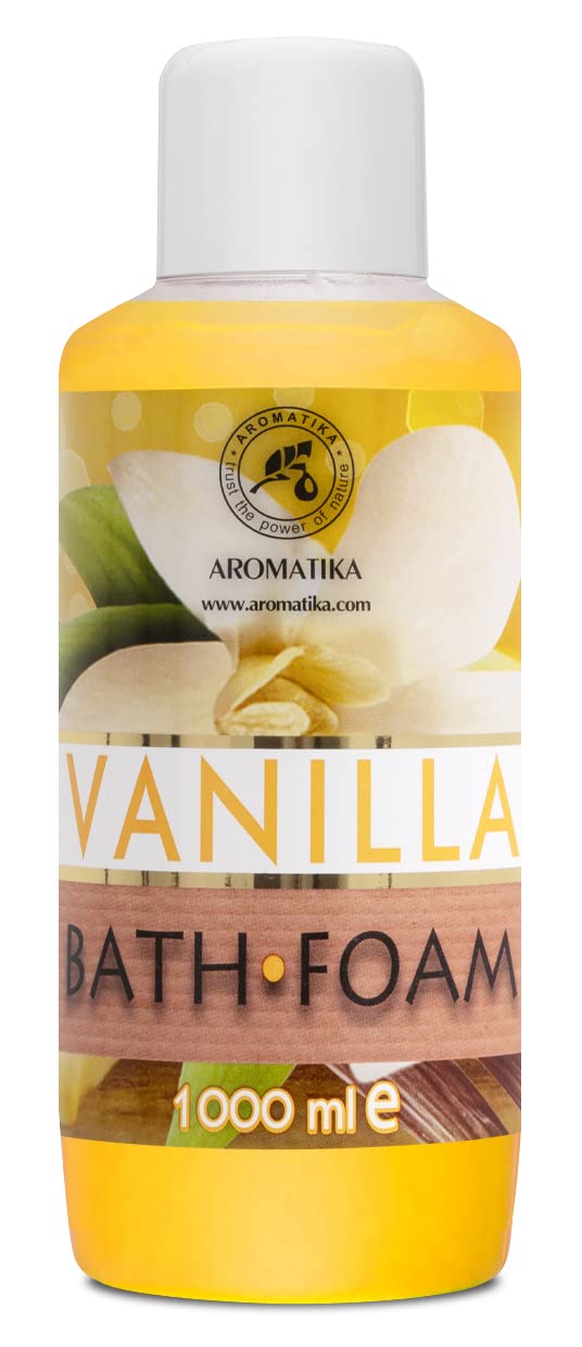 Espuma Baño de Vainilla 1000ml - Cuidado del Cuerpo - Bienestar - Relajación - Fragancia Dulce y Suave - Aromaterapia - Spa - Baños de Burbujas - Belleza