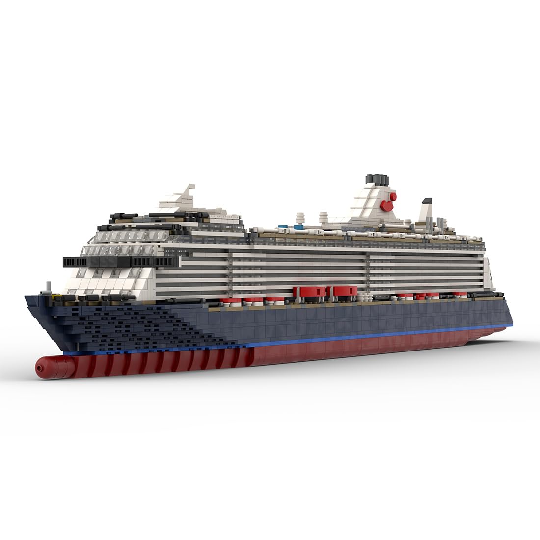 ToyGhillied Großes Kreuzfahrtschiff Modellbausatz, 1/400 Maßstab Mein Schiff Klemmbausteine Kompatibel mit Allen Großen Marken, Baukasten für Display oder Geschenk, MOC-174915 (3295PCS)