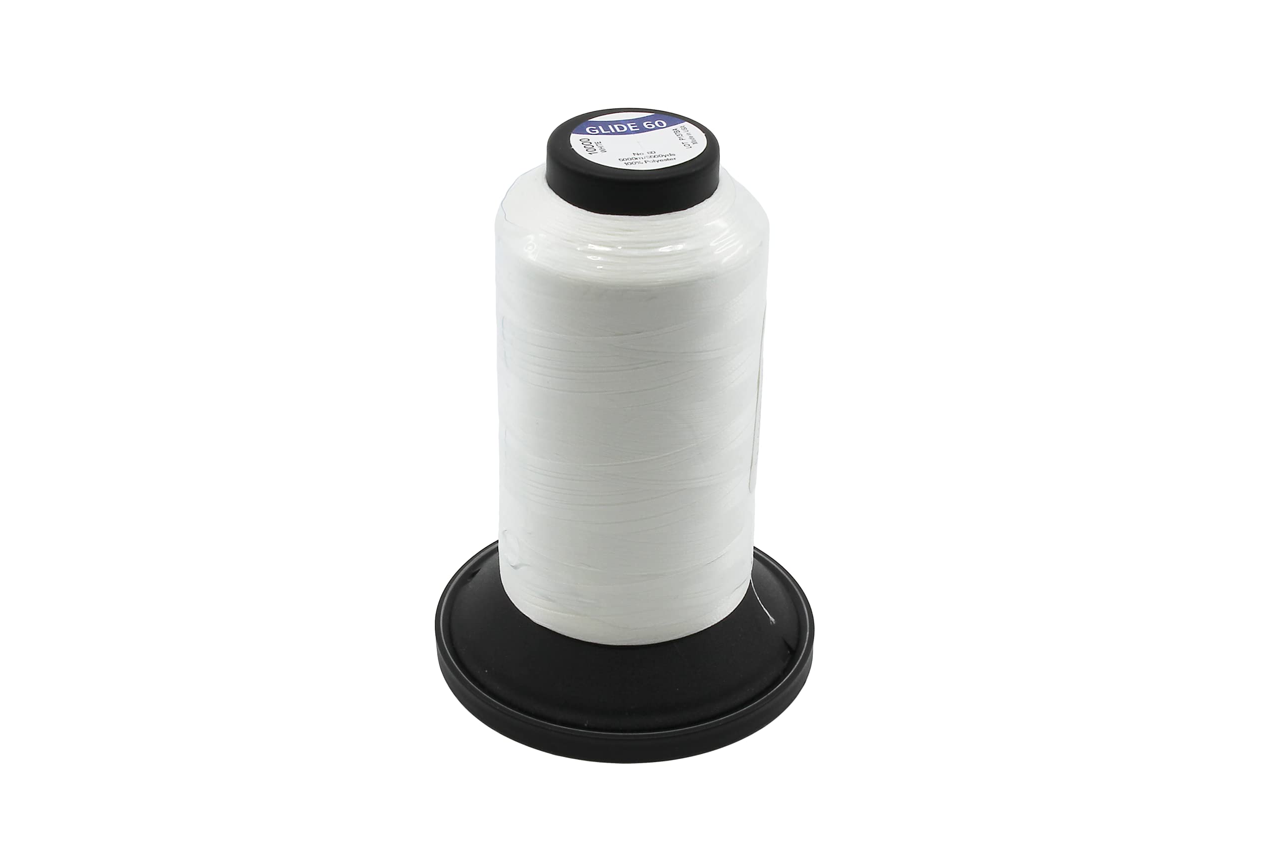GLIDE Fil-Tec 60 Filament Polyester No. 60 White Bobbin Thread (5500yds/5029m Cone)