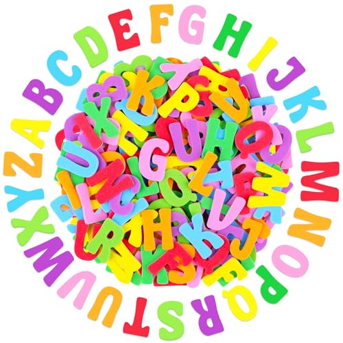 Letter Stickers 688 PCS Foam Letter Stickers 3D Self-Adhesive Alphabet Stickers for DIY Crafts 1 Inch Cute Foam Letters for Scrapbooking School Projects Classroom Supplies Party Decoration 8 Colors