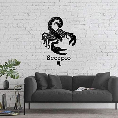 Scorpio Scorpion Silhouette Water Sign Symbol Horoscope Astrological Chart Zodiac Sign Vinyl WallArt Sticker Wall Decal For Home Room Wall Office Living Room Wall Decoration Decal Size(20x18 inch)