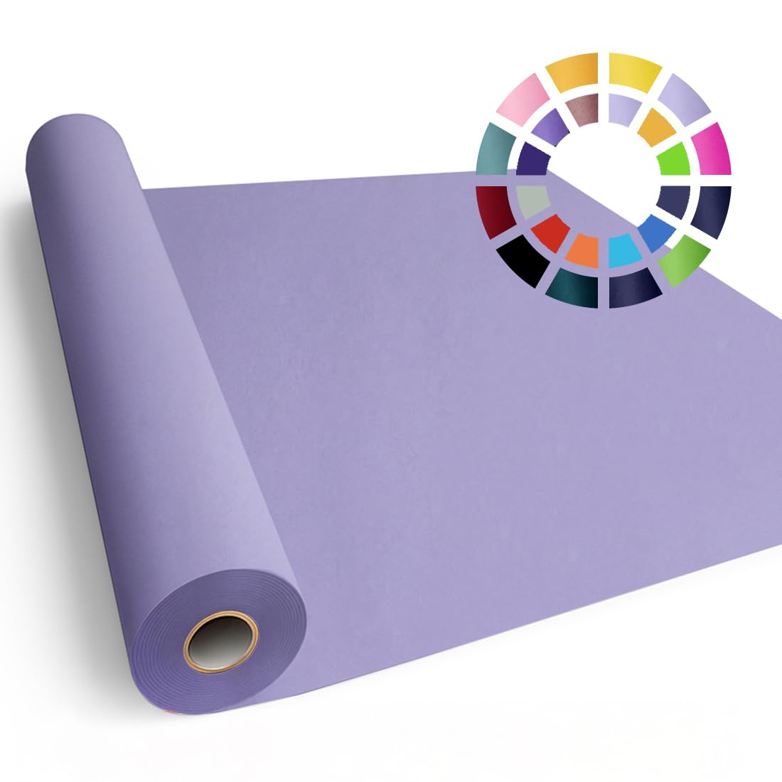 SMART&amp;CASUAL 24" x 2,520" (210') Light Purple Kraft Craft Paper Roll for Gift Wrapping Bulletin Board Bouquet Flower Art Packing Parcel Table Covering 80GSM 55LB (Light Purple, 24" x 210')