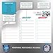 Dry Erase Cleaning Checklist Sticker Decal Planner by Glassboard Studio | Removable & Reusable | Magnetic Fine-Tip Dry Erase Marker Included (6 x 9 inches, Geometric)