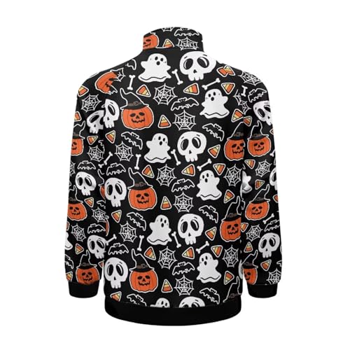 Chaqueta gráfica casual para hombre con cierre completo miniatura 5