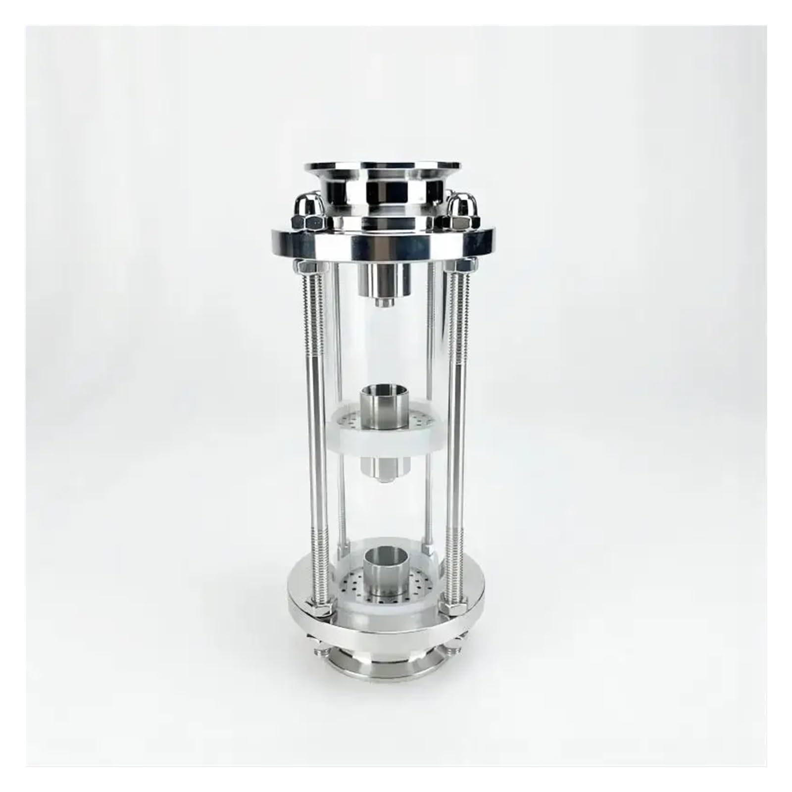 Colonna for Lenti di Distillazione Colonna di Lenti di distillazione da 2" a 3 Piani con Set di Piastre a Bolle in Acciaio Inossidabile 304, Unione con Vetro Spia Tri-Clamp(B1)