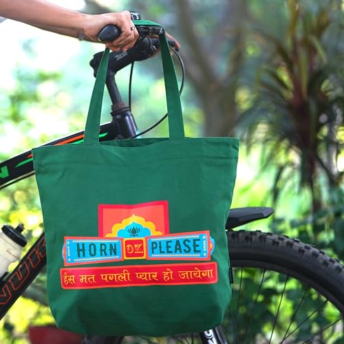 Bolso tote de algodón con cierre y bolsillo interno miniatura 2