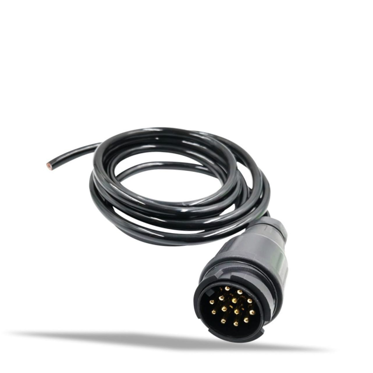13-poliger Anhängerstecker Adapterkabel Schwarz 3 Meter für LKW Anhänger