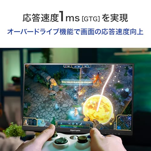 undefined IODATA ゲーミングモニター 24.5インチ GigaCrysta 240Hz 1ms HDR AdaptiveSync 搭載 HFSパネル ブラック 無輝点保証 (HDMI/DisplayPort/VESA/チルト角調整/土日サポート/日本メーカー) EX-GD251UH の商品画像 4