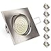 Produktbild Maxkomfort 6er SET Ultraflacher 5 W LED Einbaustrahler schwenkbar 230V - 500 Lumen eckig 1707 Schwenkbar warmweiß flach