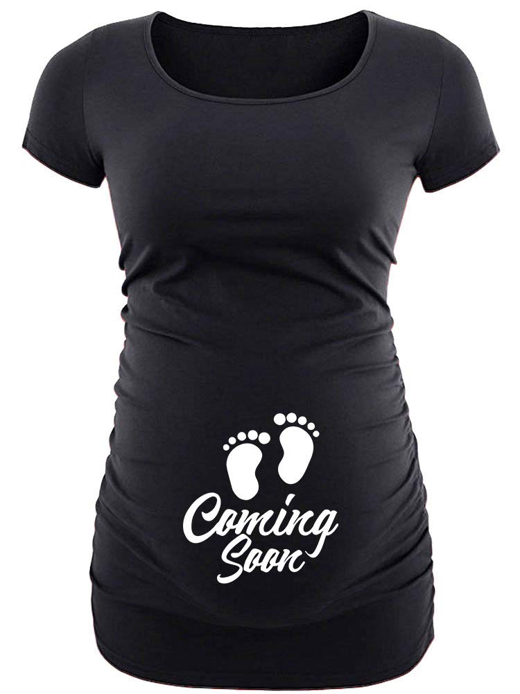 Pregnancy Shirts for Women - Maternity Gift for Pregnant Women Soft Comfortable Sides Ruched Tops & Tees
