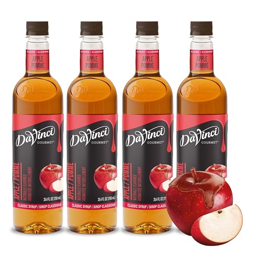 Image of DaVinci Gourmet Classic Apple Syrup, 25.4 Fluid Ounces (Pack of 4)