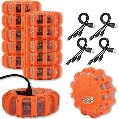 Ecoangel USB Rechargeable LED Road Flares Emergency Lights-Roadsi...