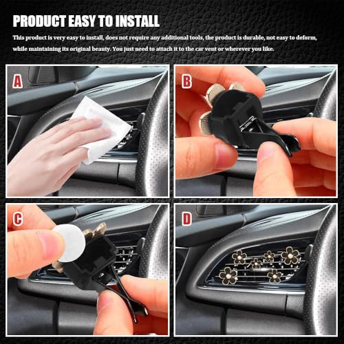 Image of 8PCS Daisy Flower Air Vent Clip Accessories, Air Conditioning Outlet Clip, Car Air Freshener Dashboard Accessories Charm, Auto Decorations Interior Universal Car Fresheners for Women