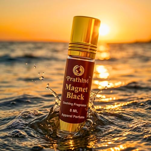 Image of Magnet Black Attar Roll-On Perfume Oil 8 ml | Alcohol Free | Long Lasting Rich Fragrance | Men & Women | Pocket Size Travel Friendly Roll On | Daily Wear