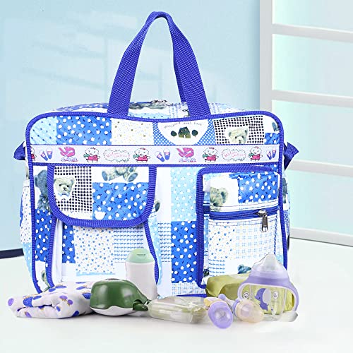 Image of Sharma Clothing Waterproof Diaper Bag /Mother Bags with Two Side Pocket for Carry Baby Milk Bottle (Dark Blue)