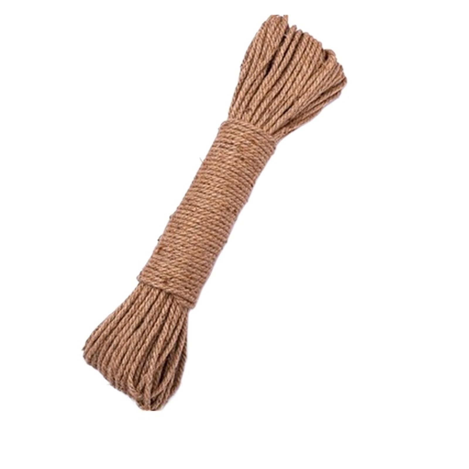 Cuerda de cáñamo natural 8mm x 50m para decoración de jardín