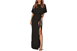 Alluring Womens Formal Dress with Elegant Batwing Sleeves