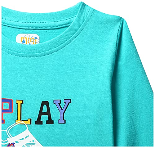 Image of MINITATU Baby-Boy's Animal Print Regular Fit T-Shirt