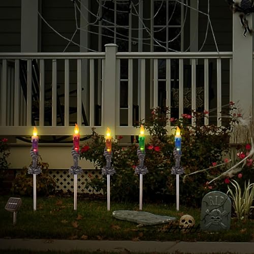 ILLUMINEW Halloween Decorations Outdoor, Solar Pathway Lights, 10 Pack - image 8