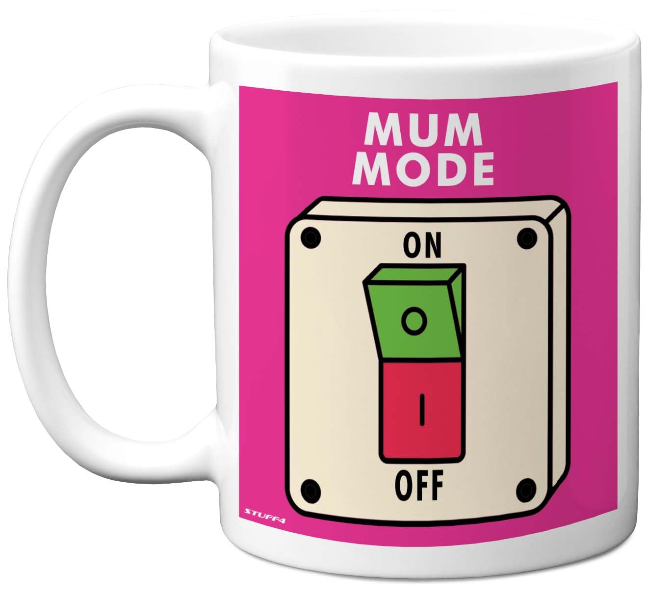 Stuff4 Funny Birthday Mug for Mum - Mum Mode - Novelty Birthday Mugs Present Gifts for Women Mother Mummy, 11oz Ceramic Coffee Humour Joke Banter Cup