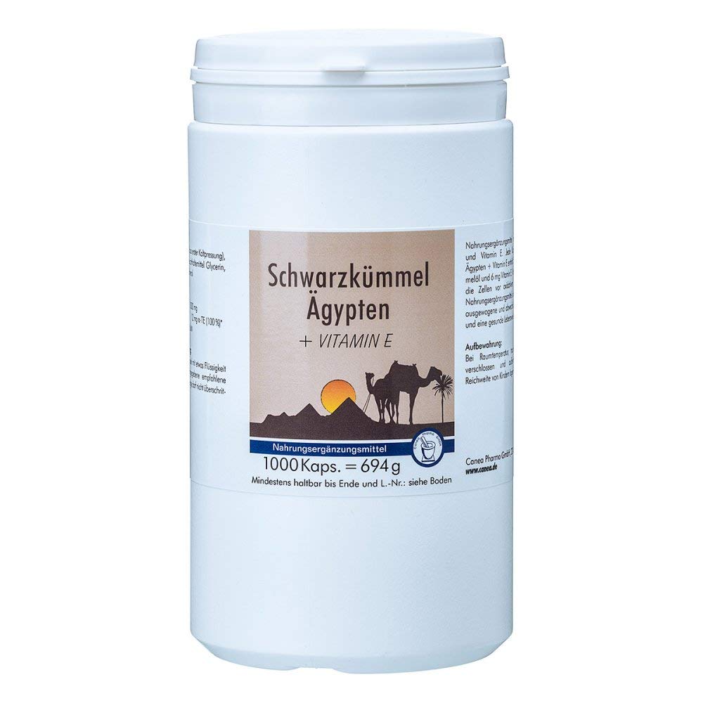 Pharma-Peter SCHWARZKÜMMEL ÄGYPTEN + E, 1000 Kapseln