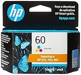 Cartucho HP 60 preto Original (CC640WB) Para HP Deskjet F4224, F4480, F4580, D1660, Photosmart D110a, C4780, ENVY D410a