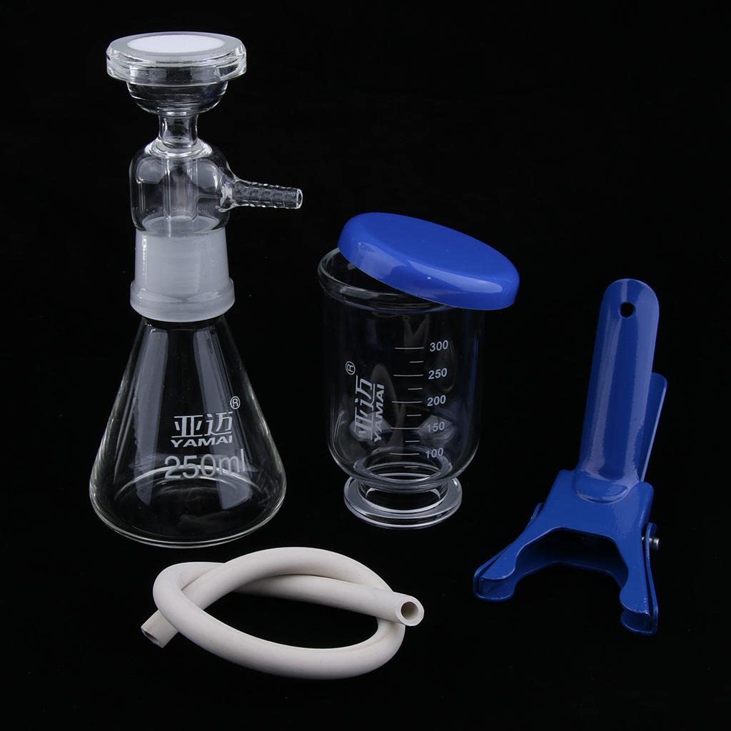 Aparato de Filtración de 250 Ml Unidad de Filtrado de Laboratorio Al Vacío, con Embudo Y Abrazadera.