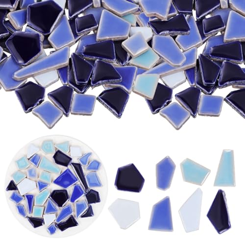 CLISPEED Bunte Keramische Mosaikfliesen 200G Diy Mosaiksteine UnregelmäßIge Kleine Mosaikpartikel FüR Heimdekoration Garten Badezimmer Bastelset