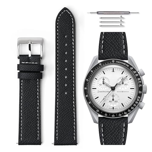 Bracelet MoonSwatch 20mm Horace dégagement rapide cuir grainé