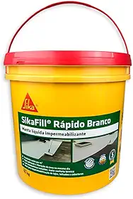 Sika Impermeabilizante Manta Liquida 15L Sikafill Aplicação Rápida Branco/Cinza Para Laje Tijolos Telhados Concreto Calhas - Original