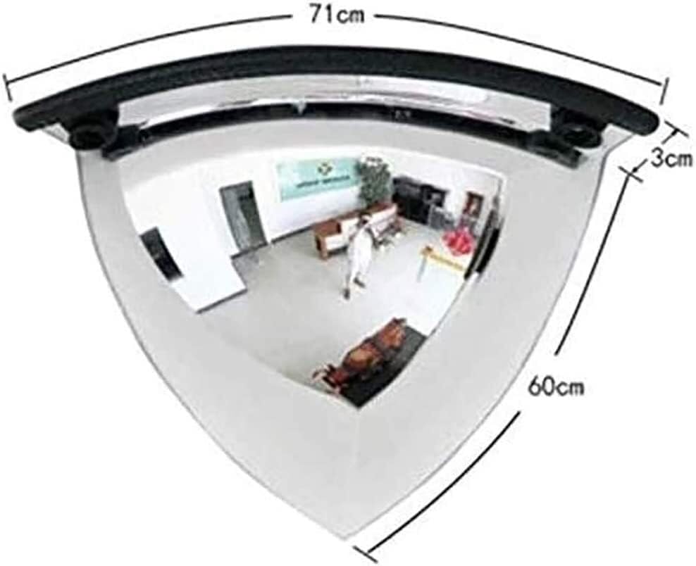Espejo angular de seguridad interior de 60cm y cuarto de esfera 2