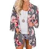 👙Multiple Size - S-XL-Größen sind verfügbar. Sie eignen sich perfekt als Straßenkleidung, Strandkleidung, Resortkleidung, lässiger Sommerkimono, modische Chiffonbluse, Sommerstrandbikiniüberzug und dünne Jacke.