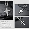 MERTTURM Stainless Steel Cross Necklace for Men, Cross Pendant Necklace with Chain 60cm, Silver/Gold/Black Necklace, Gift for Birthday/Christmas/Easter/Thanksgiving Day(lightfast & sweatproof) #2