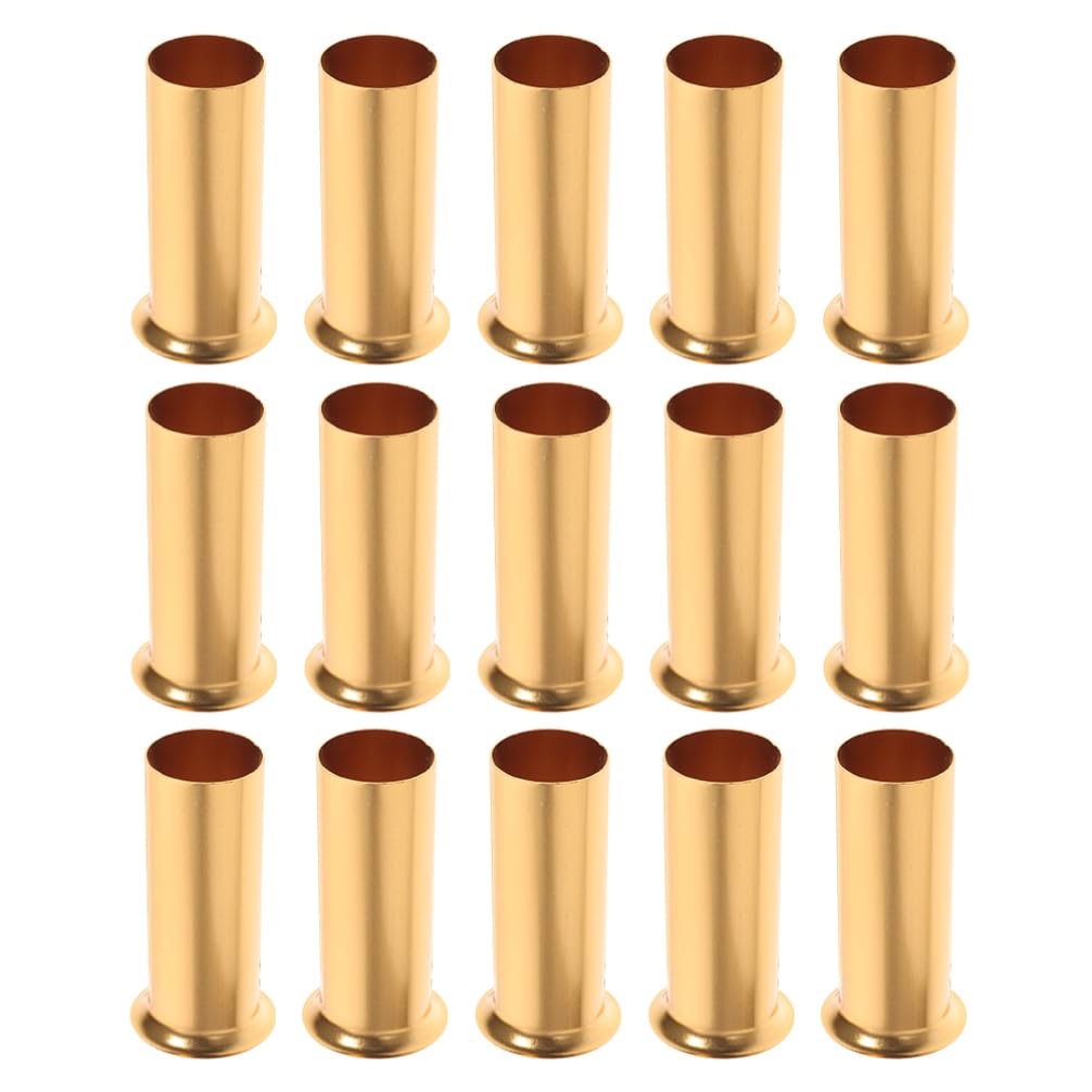 Gadpiparty 15pcs Candle Tube Covers for Hanging Lamps Metal Light Bulb Socket Sleeves for Retro Fixtures Easy Installation Lighting Accessories