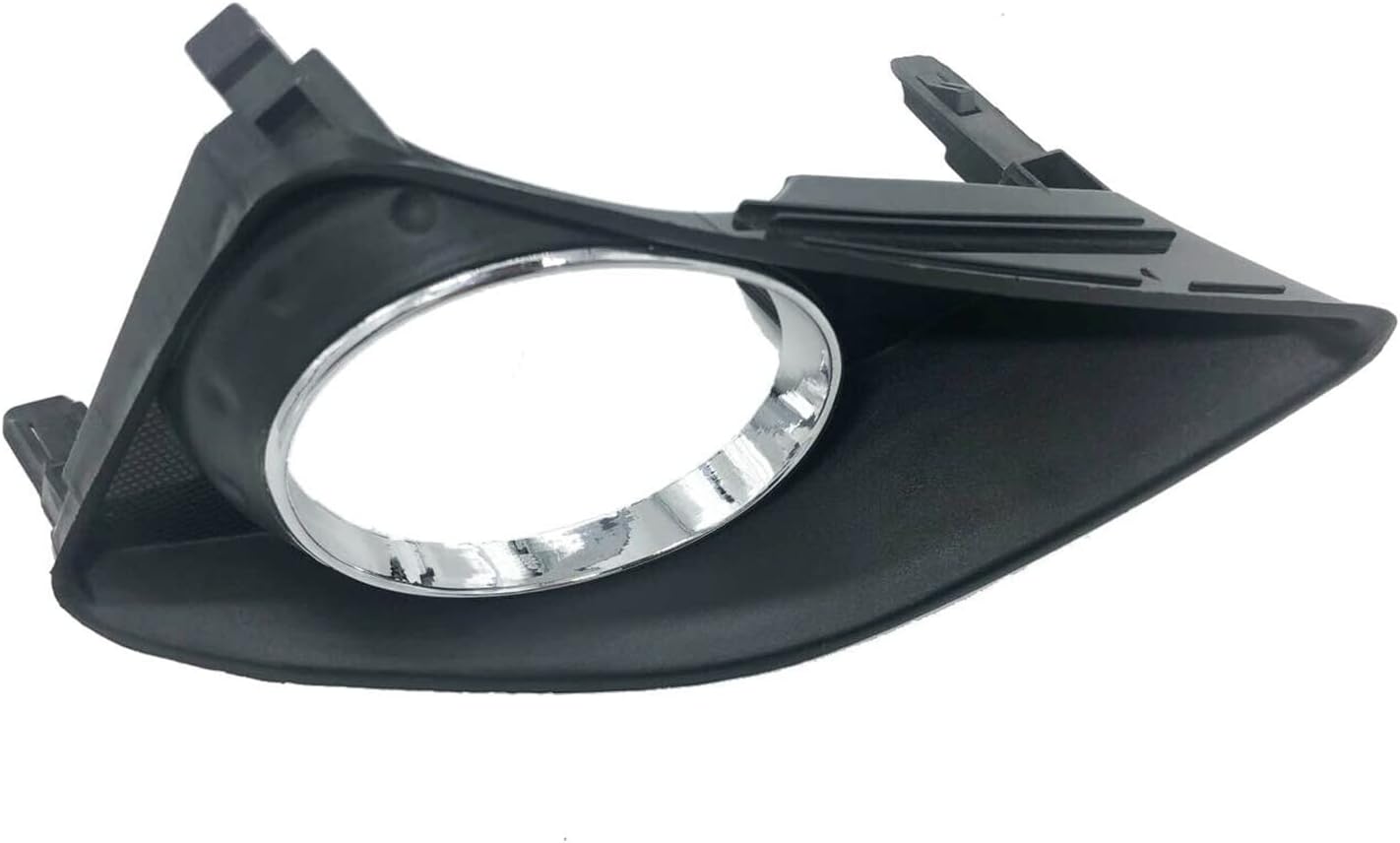 YLT AUTO Front Bumper Running Fog Light LH+RH Replacement Assembly with Halogen Bulbs and Switch Wiring Kit Clear Lens Black Cover with Chrome Trim Ring for 2009-2010 Toyota Corolla